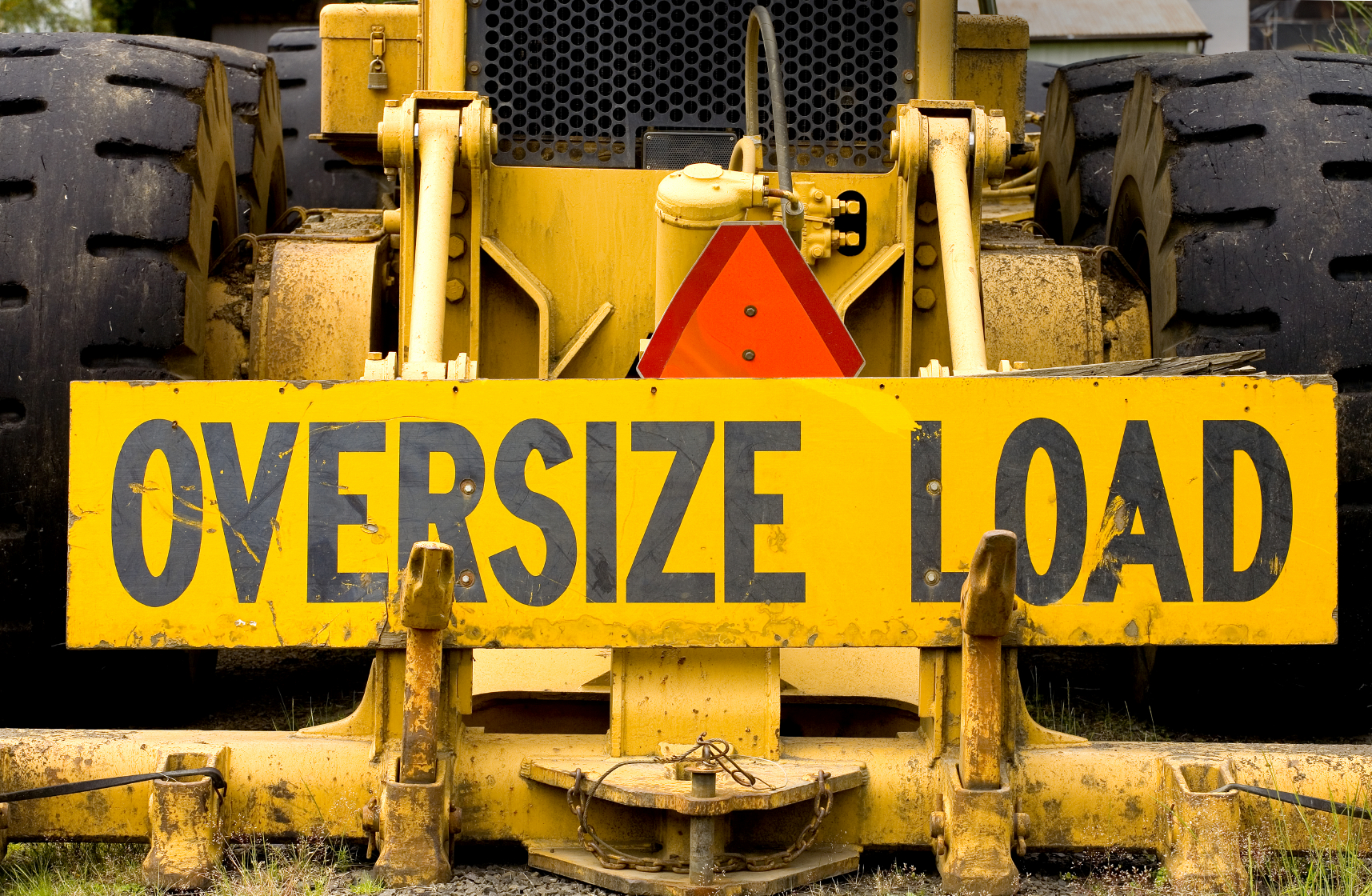 Oversize Load Banner on heavy transport vehicle